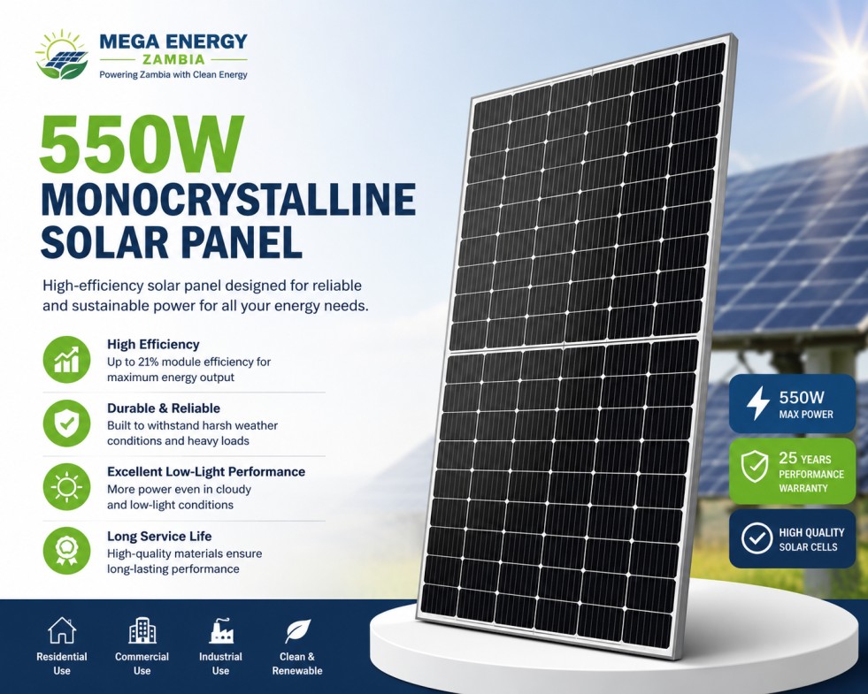 550W Monocrystalline Solar Panel